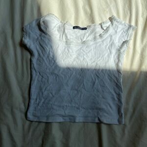 Brandy melville lace neckline top